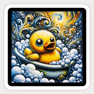 Screaming Duck Splash: Bubble Bath Day Sticker